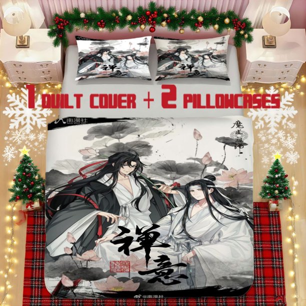 Mo Dao Zu Shi Illustration Soft Printed Bedding Set Polyester Fabric Decorative & Warm Ideal for Bedroom or Guest Room