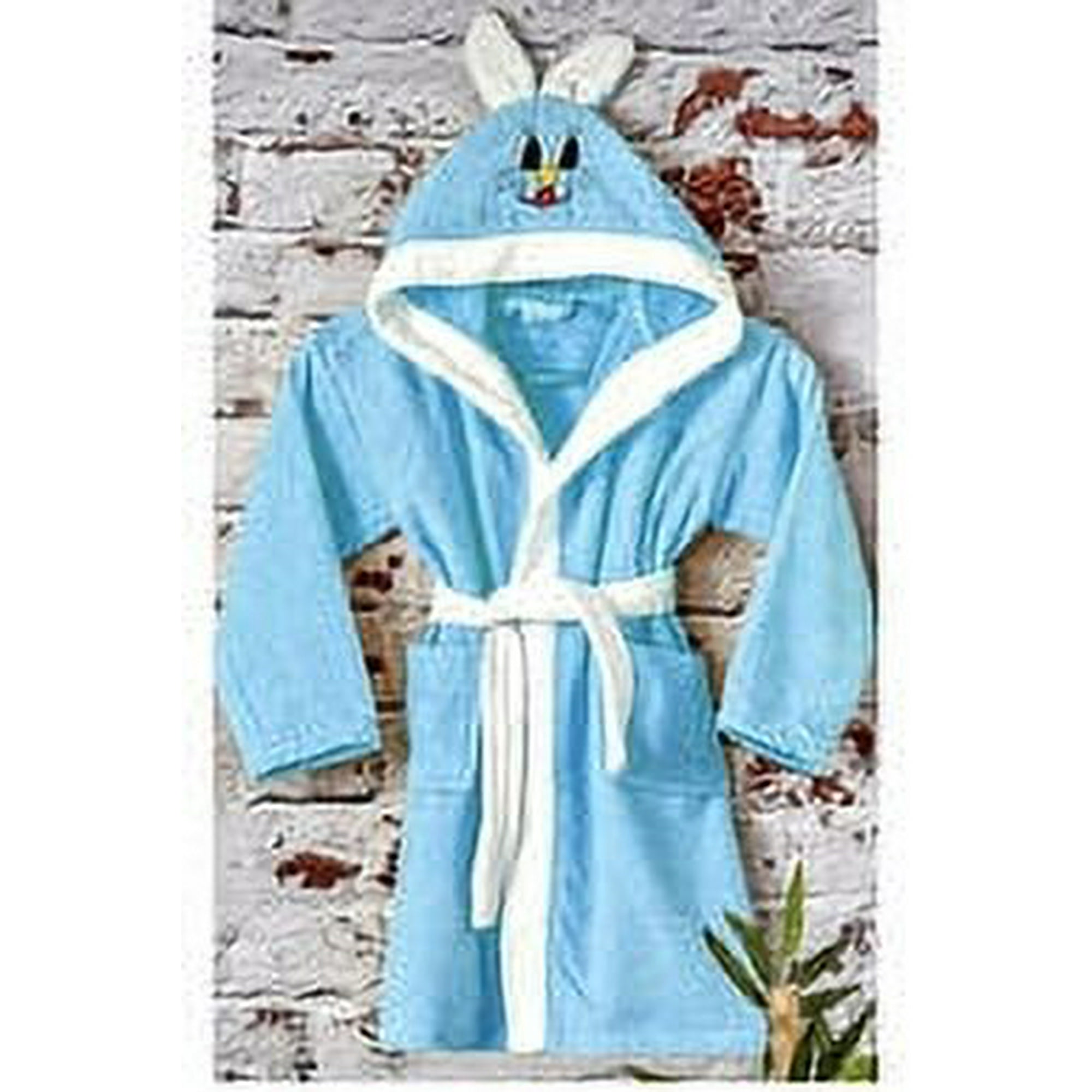 Home Fashion - Bata De Baño Celeste Para Niños Talla 5/6 Años