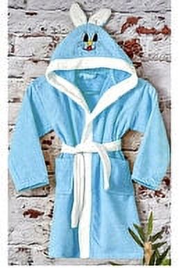 Home Fashion - Bata De Baño Celeste Para Niños Talla 5/6 Años