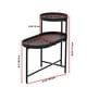thumbnail image 3 of 2-Tier Black Side Table with Storage Sofa Table for Living Room Metal Frame & Wooden Desk End Table, 3 of 3