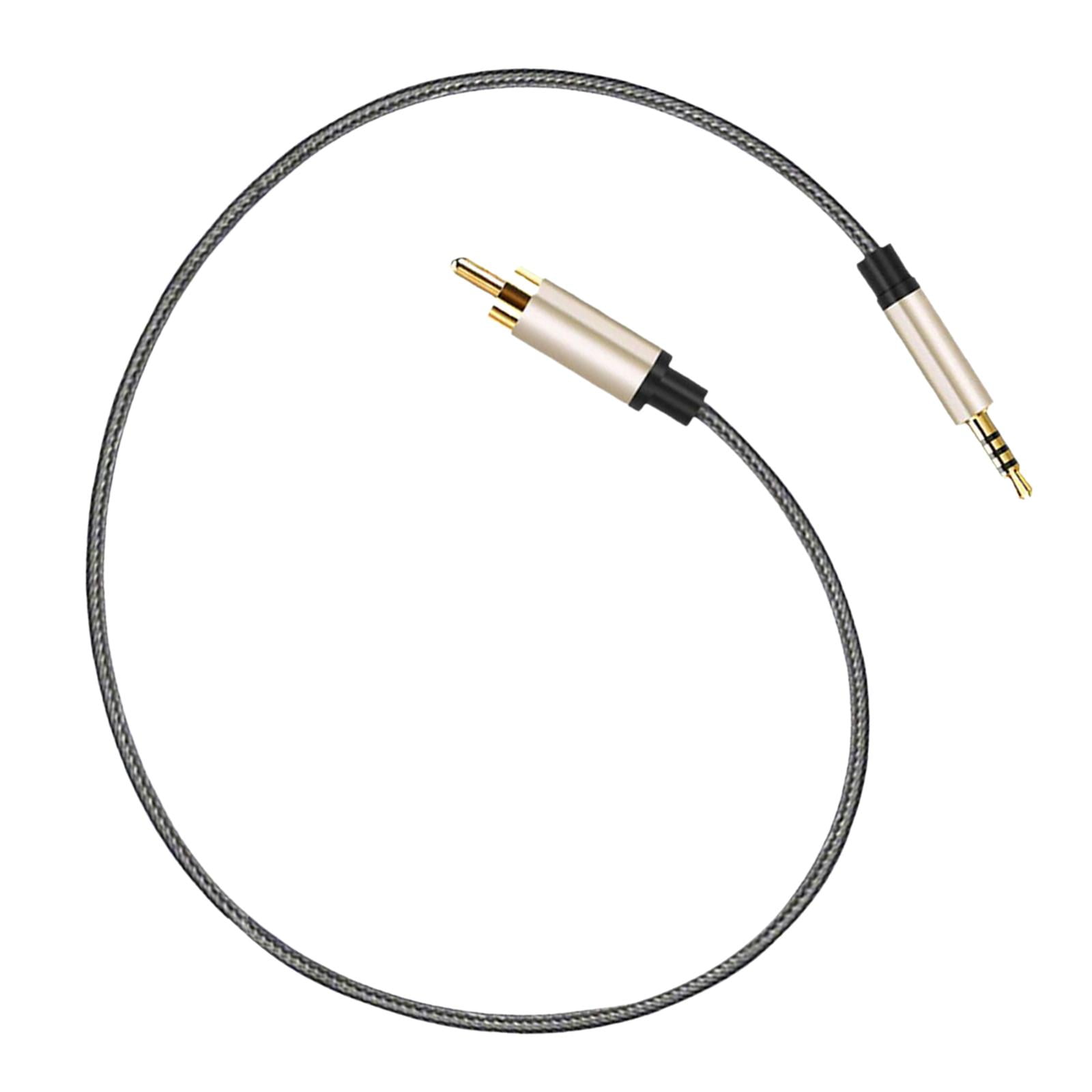 Magideal - Cable De Audio De 3 5 Mm A Rca Adaptador De Transmisión De Señal Estable Con Carcasa De Aleación De Zinc Para Cine En Casa Amplificadores Tab 2m