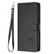 thumbnail image 1 of Funda tipo cartera FOXDOCK para Samsung Galaxy A02s con soporte, ranuras, RFID, diseño de gato, 1 of 5