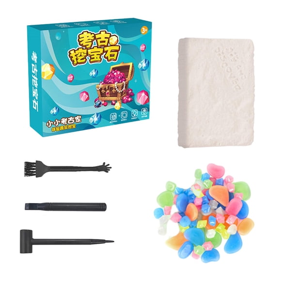 Kits De Excavación De Descubrimiento De Arqueología Actividades De Tallo Para Niños Preescolares 20 Piedras Luminosas