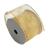 Magideal - Cinta Navideña Cinta Navideña Cinta Para Envolver Regalos Diy Para Hacer Lazos Ramo Accesorios Para El Cabello Lazo Para El Cabello Costura Día De San Oro