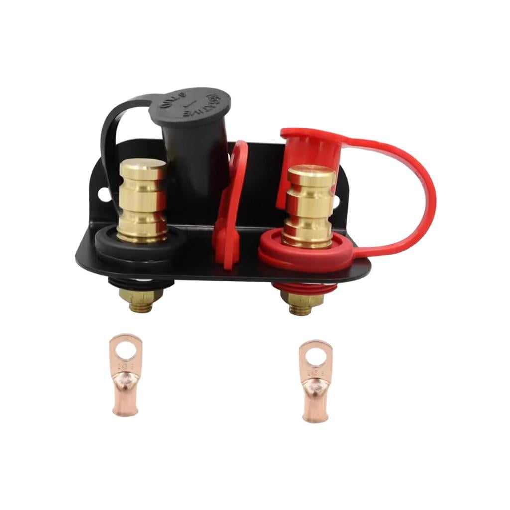 Magideal - Terminales De Batería Remotos Terminales De Poste De Batería 250a Con Soporte Poste De Cargador De Batería Para Auto Camión Cortacésped Barco Utv Atv