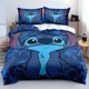 thumbnail image 1 of Stitch Cute Bed Duvet Cover Funny Anime Cartoon Bedding Sets Lightweight 3 Piece Comforter Sets, 1 of 3