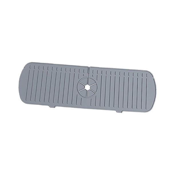 Protector Contra Salpicaduras Para Fregadero De Cocina, Protector Contra Salpicaduras De Agua, Estera De Protección, Estera De Secado, Gris, 45cm