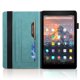 thumbnail image 5 of Funda con relieve del Árbol de la Vida para tablet Fire HD10(2017) con soporte, ranuras para tarjetas y soporte para lápiz óptico. Azul, 5 of 6