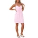 thumbnail image 4 of INSPIRE CHIC Lencería para Mujer, Camisón Suave sin Mangas con Volantes, Escote en V, Ropa de Casa 2XL Rosa, 4 of 6