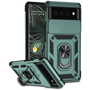 Estuche Gangxun Para Google Pixel 6, Soporte Giratorio 360°, Estilo Mecánico Y Magnético