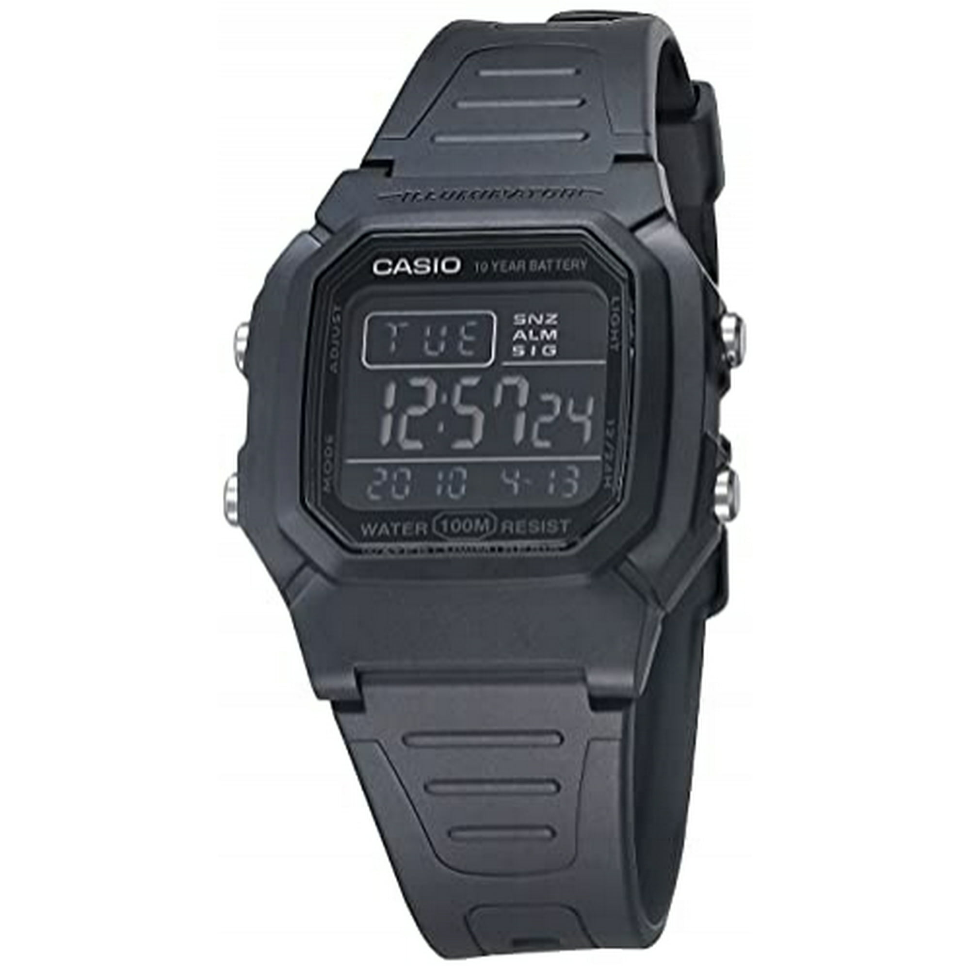Reloj Casio De Cuarzo Para Hombre Con Correa De Resina, Negro, 17 (modelo: W-800h-1bvcf) Casio Casio
