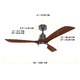 thumbnail image 3 of Ventilador de Techo con Luz y Wifi Heimat 138 Diametro, 3 of 5
