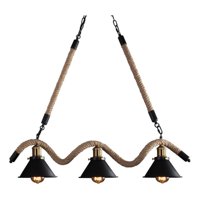 Genérico - Lámpara Colgante Techo Rústico Industrial Cuerda Yute Jhn