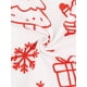 thumbnail image 5 of INSPIRE CHIC Pijamas de Navidad para Mujeres Conjuntos Familiares Camisón Manga Larga Estampado Cuello Redondo Camiseta Midi Pantalones Talla Grande Hombres Blanco, 5 of 5