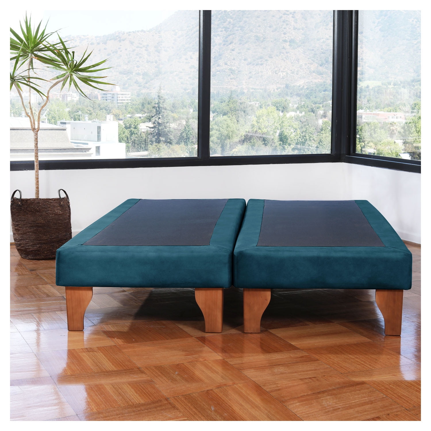 Latam Home - Base Europea Zen Tela Azul 2 Pza