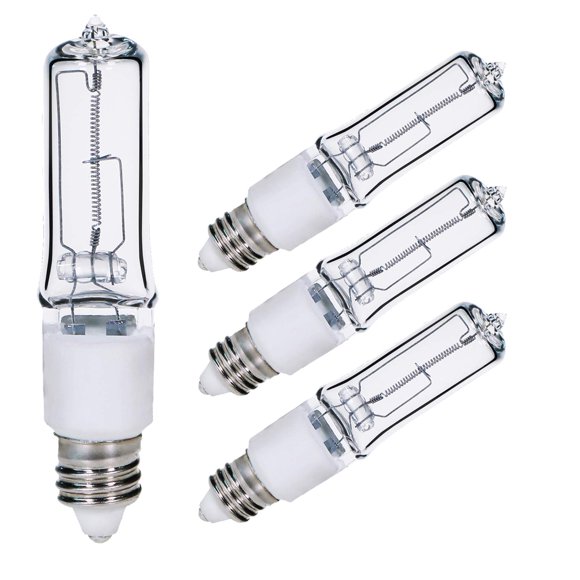 Bombilla halógena Comyan JDE11, 75 W, 120 V, regulable, 2800 K, 1050 lm, paquete de 4