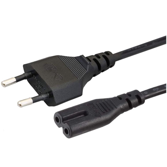 Cable de alimentación de impresora (paquete de 2) tipo europeo UE de 2 ranuras