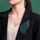 thumbnail image 3 of Prendedor de pavo real con strass para mujeres y niñas, 3 of 3