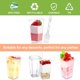 thumbnail image 5 of Vasos de postre, 100 unidades, 90 ml, con tapas y cucharas para fiestas y hogar, 5 of 9