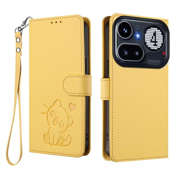 Funda Billetera Magnética para Nothing Phone 4A Pro, Amarillo
