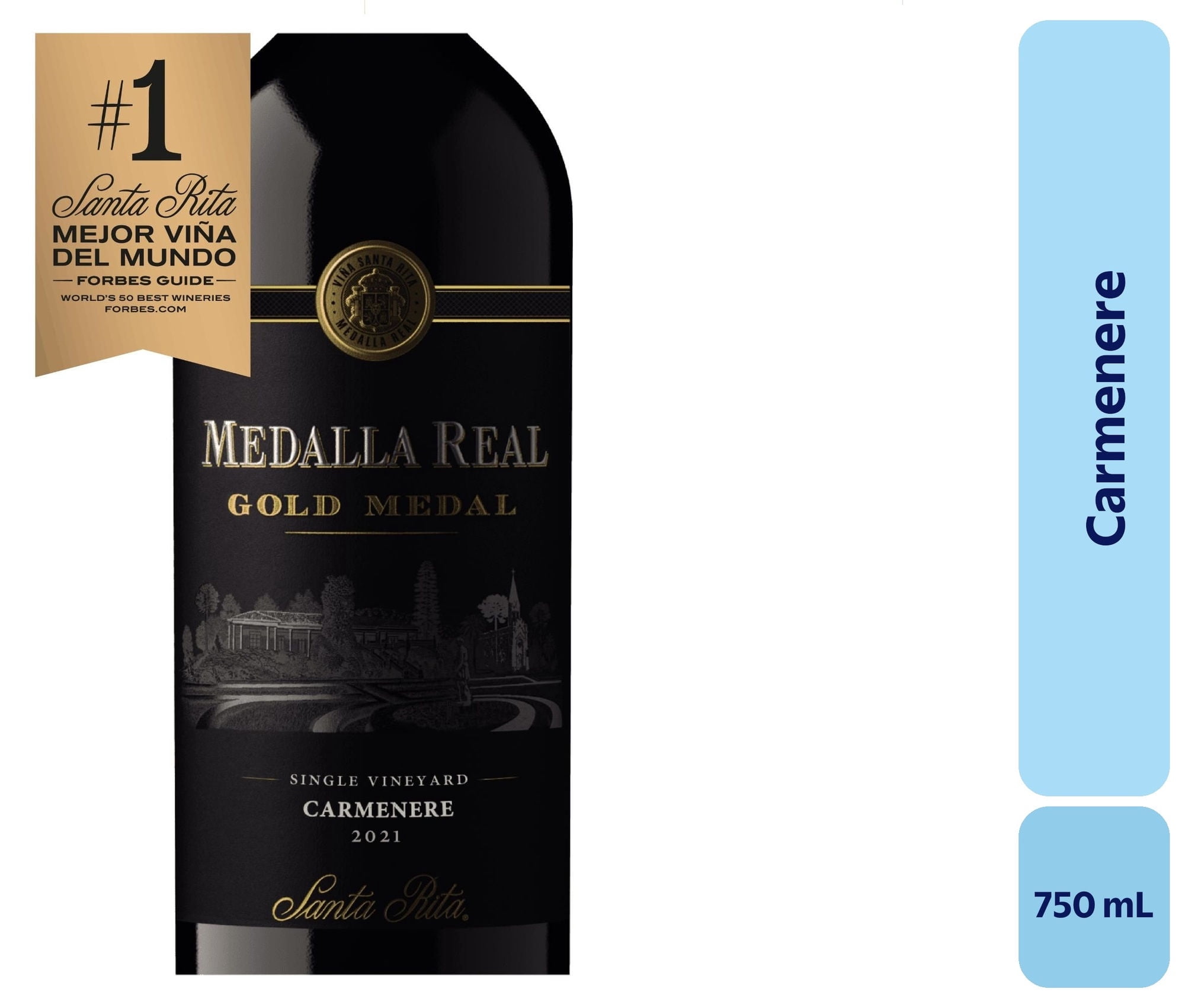 Vino Carménère Botella 750 mL Medalla Real