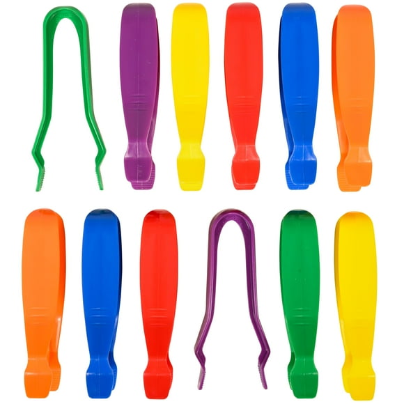 Juego de pinzas Jumbo Edxeducation, 12 piezas, más de 18 m, para niños, 6 colores