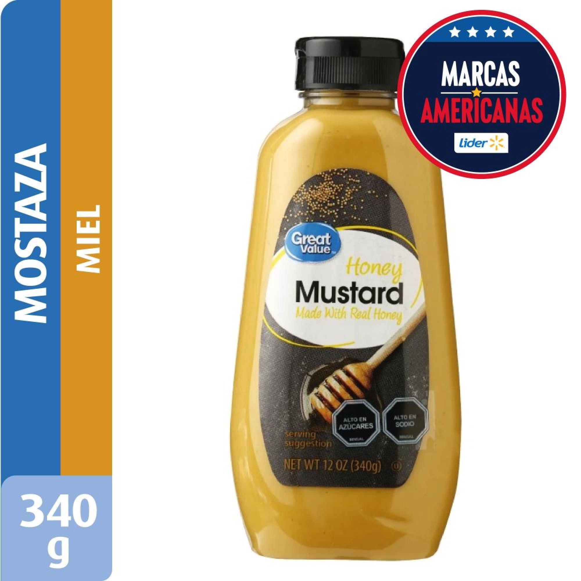 Mostaza Miel Squeeze 340 g Great Value