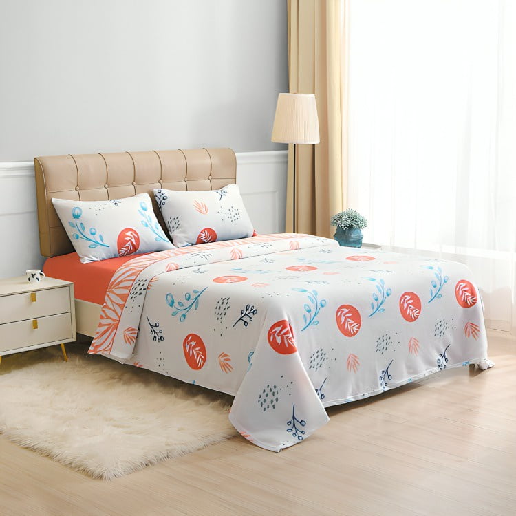 Sábanas Polar Composé 1.5 Plazas / Ramas Coral Blanco – Doral