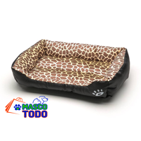 Genérico - Cama Ultrasuave Para Mascotas Animal Print Leopardo Talla Xl 80Cm X 60Cm