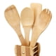 thumbnail image 1 of Juego Utensilios Madera Con Soporte Base 4 Piezas Cocina, 1 of 2