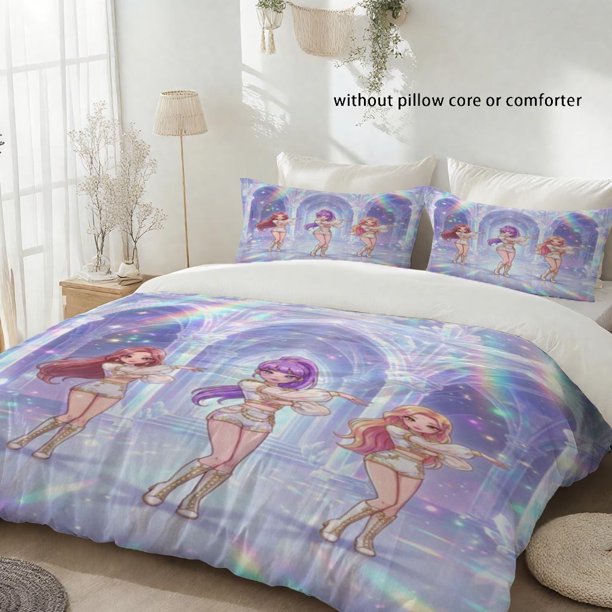 3pcs K-pop Crystal Palace Printed Bedding Set | Comfortable and Soft Ideal for Vacation Cabins