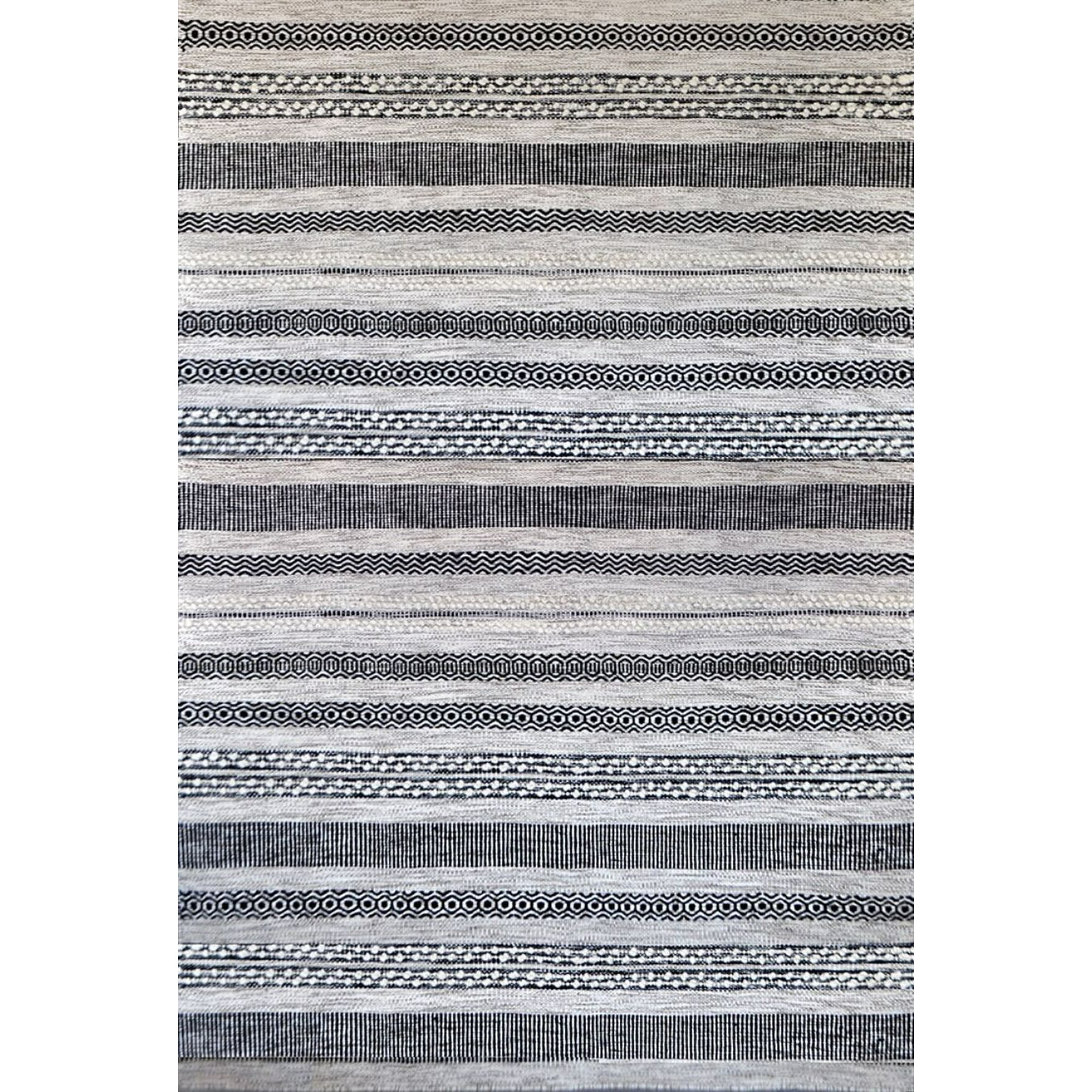 Bazhars - Alfombra 230x330 Cm Am Bol 101 Grey Black