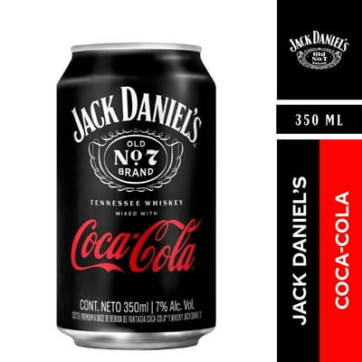 Cóctel Premium Whisky Con Cola 7° Lata 350 Ml Jack Daniel'S Y Coca-Cola