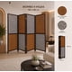 thumbnail image 3 of Biombo De Madera Resistente 4 Paneles Tejido H 200x180cm marron claro, 3 of 3