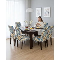 Mylhogar - Juegos De 6 Fundas Para Sillas Con Diseño Elastico