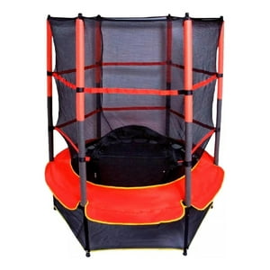 Yep - Cama Elástica Saltarina Trampolin Para Niños 1.4M Con Malla Rojo