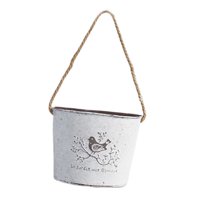 Magideal - Maceta Colgante De Hierro Maceta Soporte Para Plantas Decoración De Pared Forma De Semicírculo Montado En La Pared Maceta Maceta De Pared Para Oficina