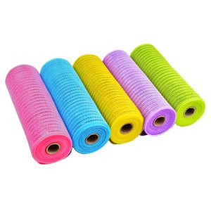 Bothyi - 5 Rollos De Cinta De Malla Decorativa De 6 Pulgadas X 10 Yardas De Lámina Metálica Para Coronas De Halloween