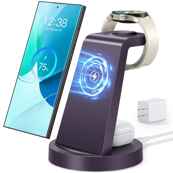 Cargador inalámbrico 3 en 1 Knild para dispositivos Samsung