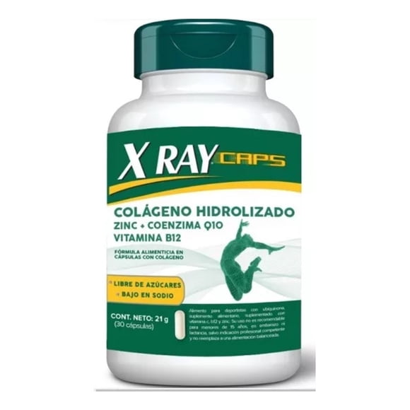 X Ray Caps Colágeno Hidrolizado Zinc Coenzima Q10 Y Vit B12