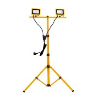 Teimporta - Proyector Led Con Trípode 2X30W Ip65 Luz Fría Certificado Amarillo Blanco Frío