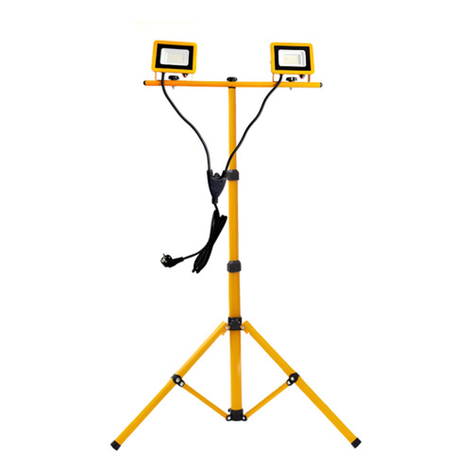 Teimporta - Proyector Led Con Trípode 2x30w Ip65 Luz Fría Certificado Amarillo Blanco Frío