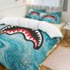 thumbnail image 1 of Blue Marble Print Bape Shake Camo Comforter Set Soft 3 Pcs Twin Bedding Sets Thicken for All Season, 1 of 5