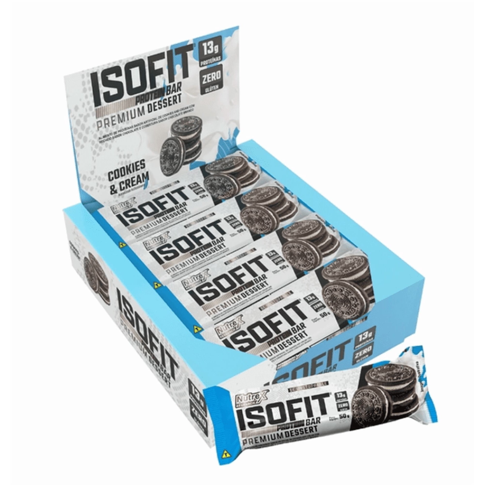 Nutrex Isofit Zero Bar Barras De Proteinas 12u Cookies Cream | Lider