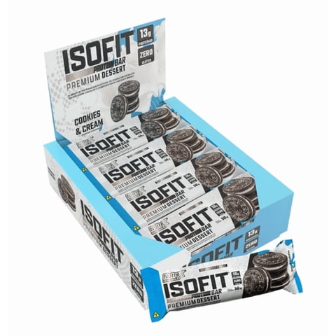 Nutrex Isofit Zero Bar Barras De Proteinas 12U Cookies Cream