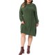 thumbnail image 2 of Agnes Orinda Conjuntos de Halloween para Mujeres Tallas Grandes Vestidos de Suéter de Punto con Cuello Alto de Manga Larga para Otoño e Invierno Talla 4X Verde Militar, 2 of 6