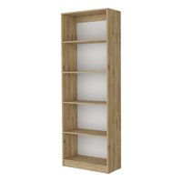Fmfurniture - Biblioteca Estante 5 Repisas Melamina Fm-019C Cafe Claro