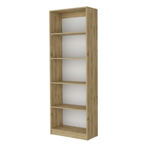 Fmfurniture - Biblioteca Estante 5 Repisas Melamina Fm-019C Cafe Claro