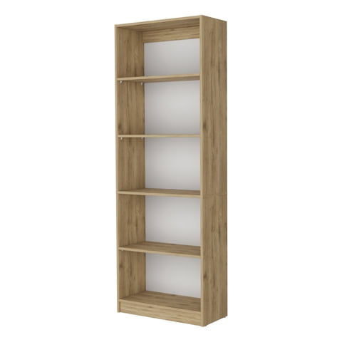 Fmfurniture - Biblioteca Estante 5 Repisas Melamina Fm-019C Cafe Claro