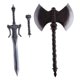thumbnail image 4 of Hacha De Batalla De Soldado Masculino Y Modelo De Brazos De Espada Para Accesorios De Soldado Masculino 1/6, 4 of 5